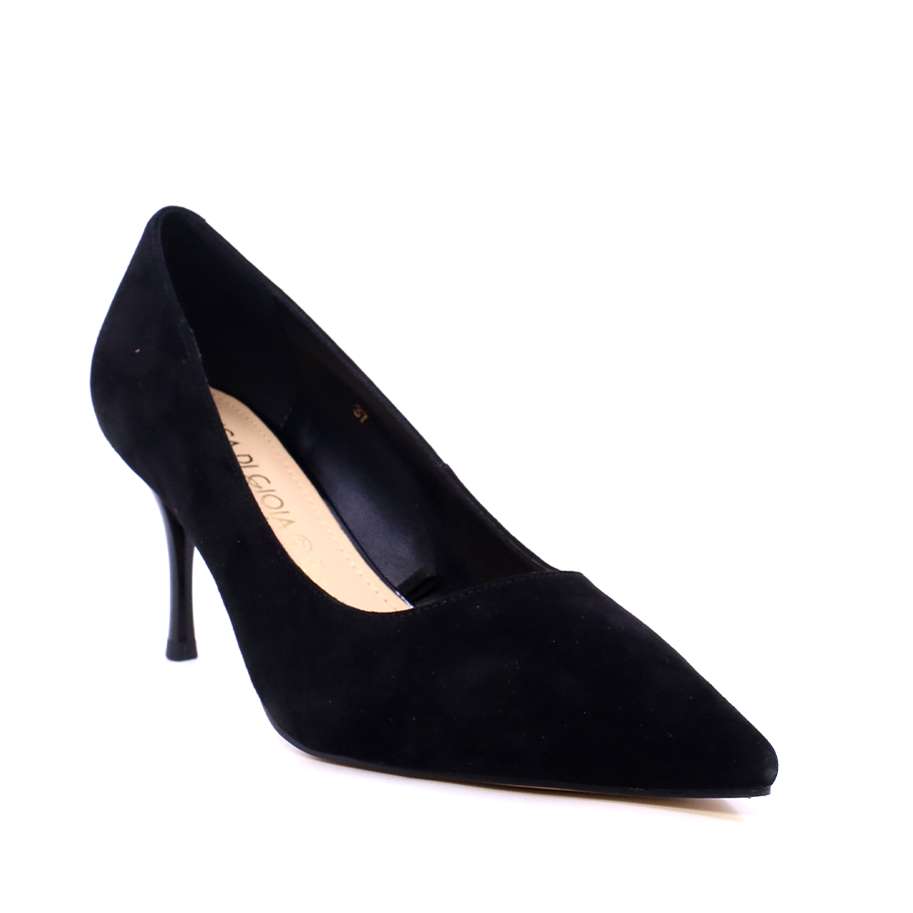 Pantofi stiletto femei Luca di Gioia negri din piele întoarsă  1261DP9361VN - imagine 2