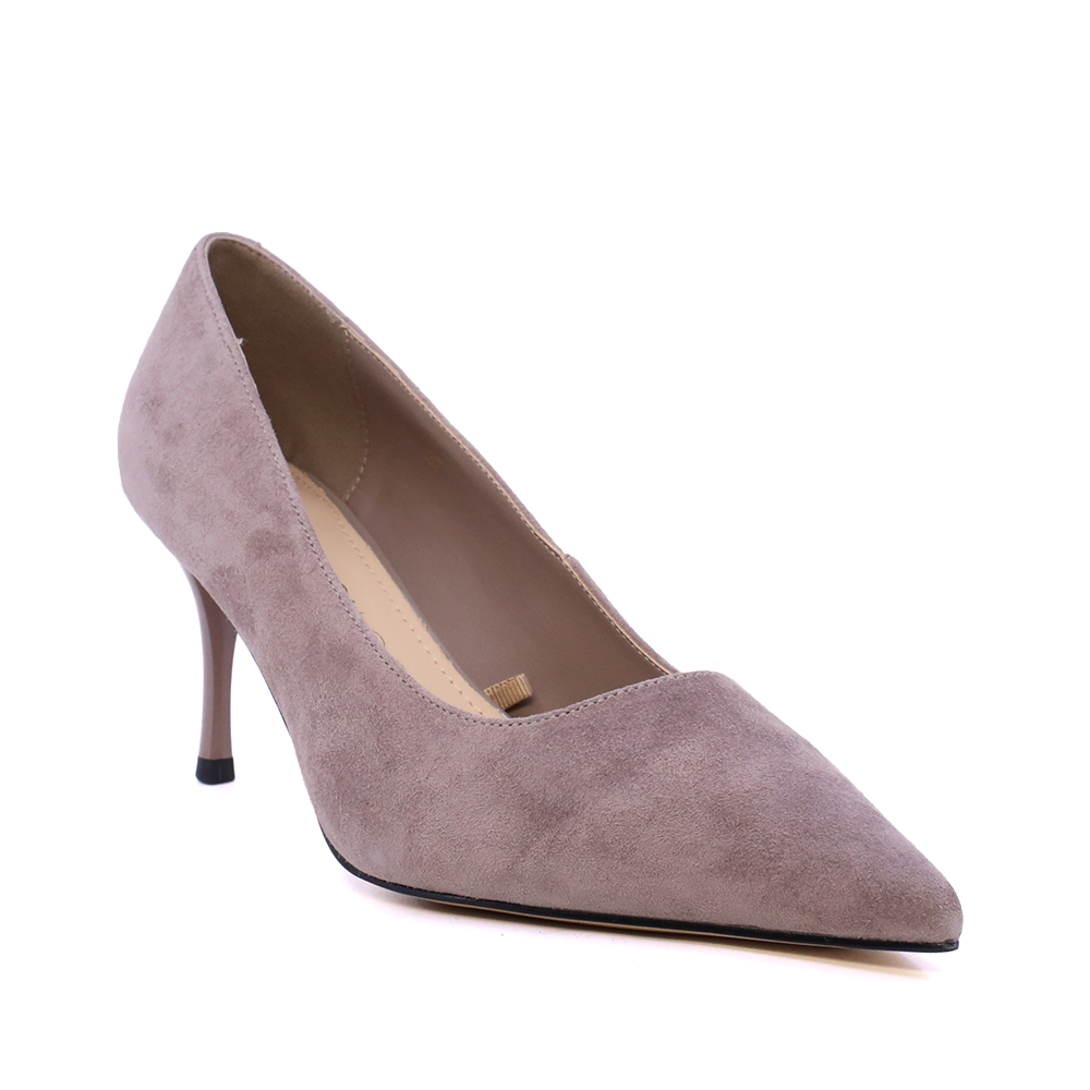 Pantofi stiletto femei Luca di Gioia taupe din piele întoarsă  1261DP9361VTA - imagine 2