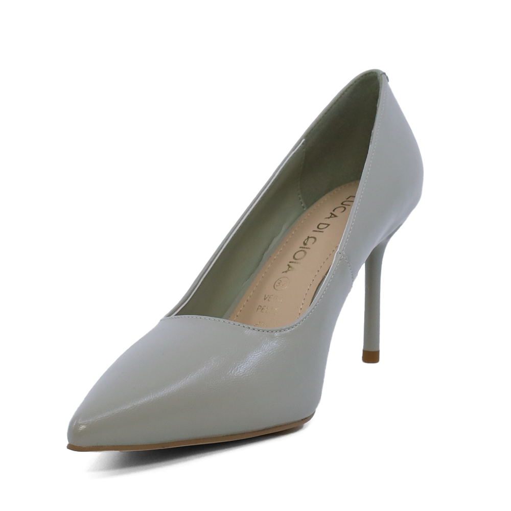 Pantofi stiletto femei Luca di Gioia verde din piele  1261DP8671V
