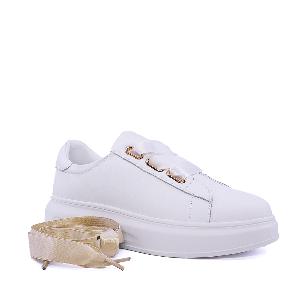 Sneakers femei Luca di Gioia albi din piele  3847DP480A