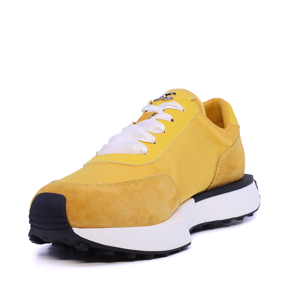 Sneakers femei Luca di Gioia galbeni din piele întoarsă și textil  3849DP900G
