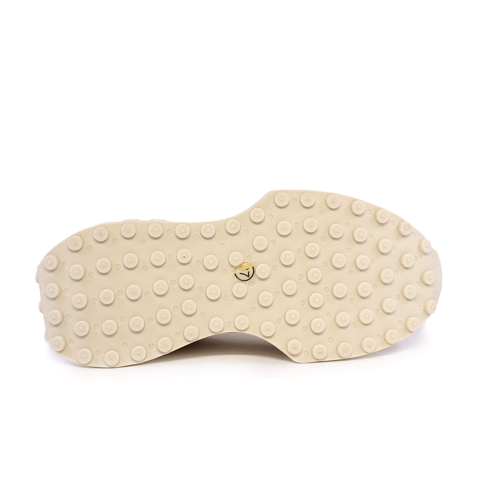 Sneakers femei Luca di Gioia nude din piele întoarsă și textil  3849DP900NU