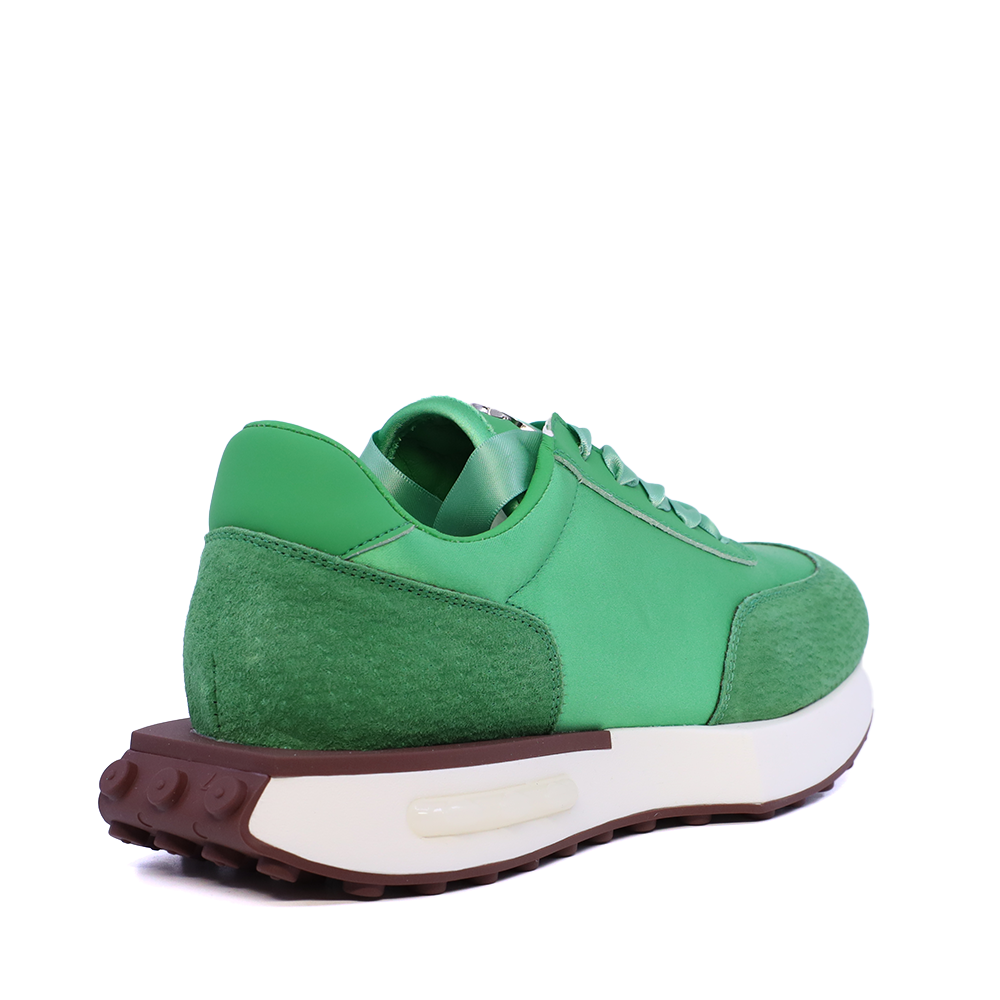 Sneakers femei Luca di Gioia verzi din piele întoarsă și textil  3849DP900V