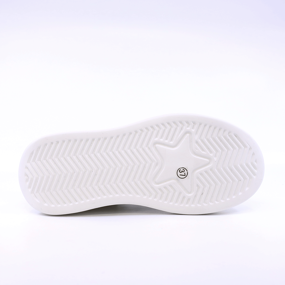 Sneakers ușori cu print pentru femei Luca di Gioia albi din piele 3849DP223A