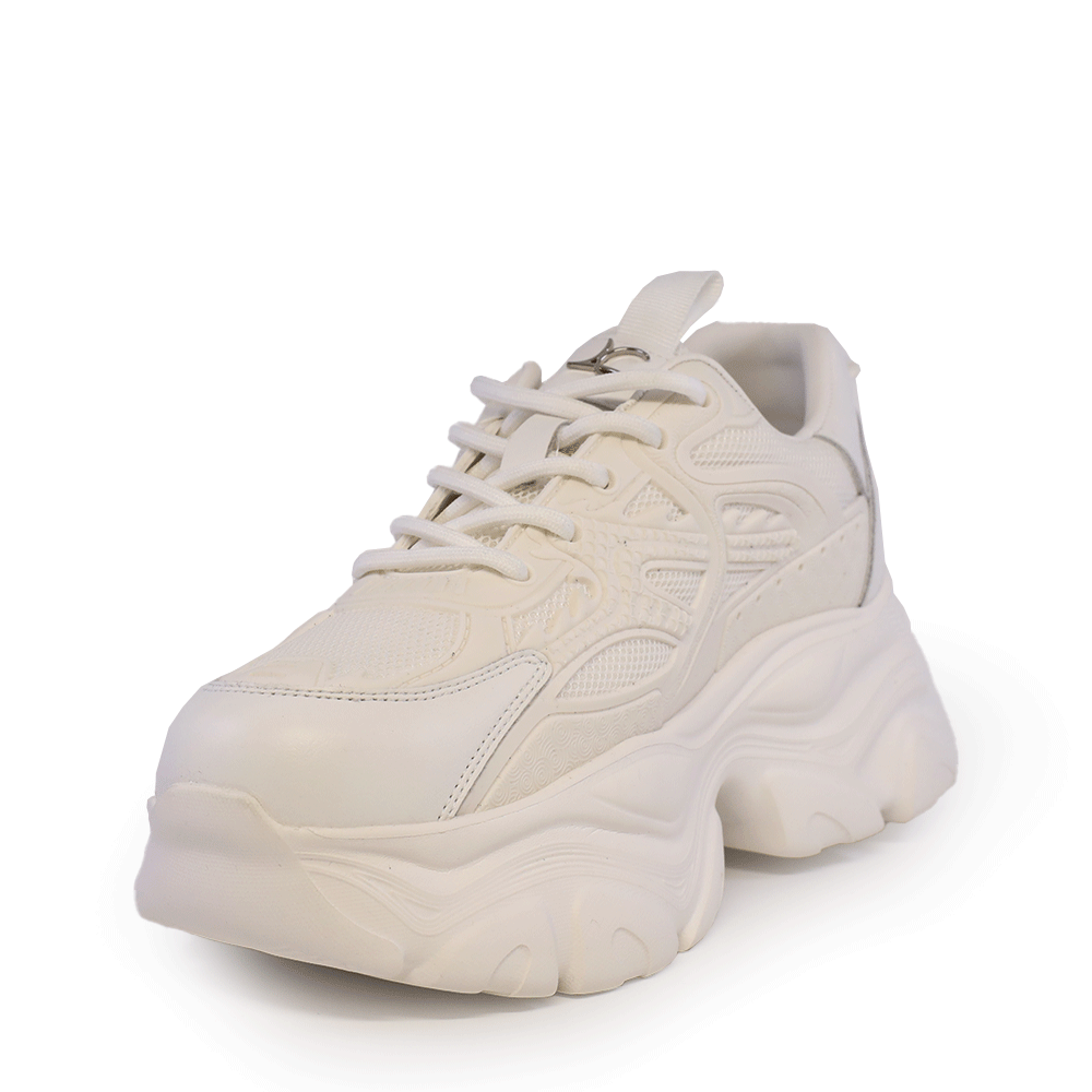 Sneakers ultra ușori pentru femei Luca di Gioia albi din piele și textil 3849DP174A