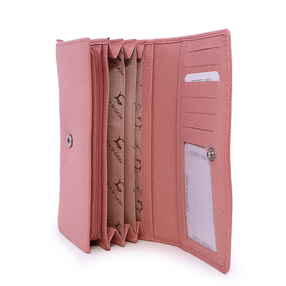 Portmoneu femei Luca di Gioia roz din piele 266DPU3332RO - 1 | YEO