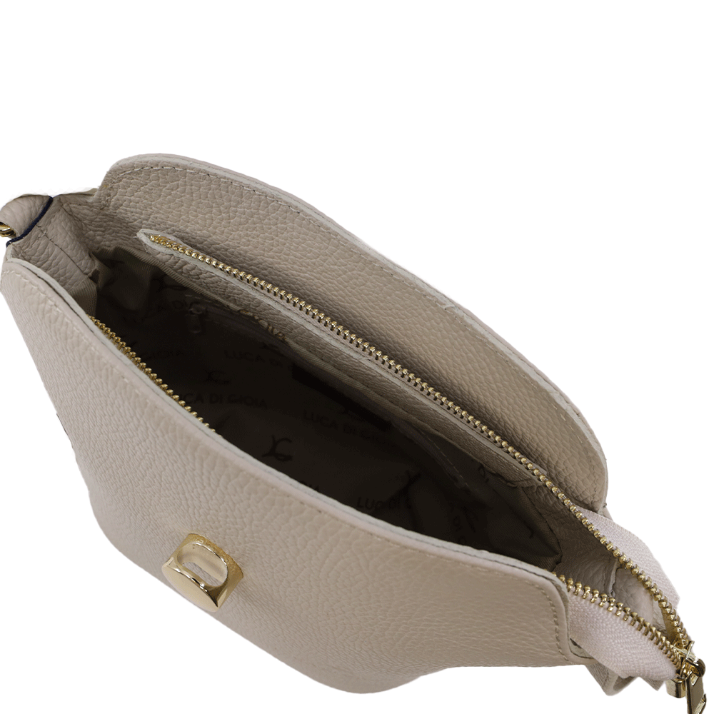 Poșetă crossbody femei Luca di Gioia bej din piele 144POSP1079BE