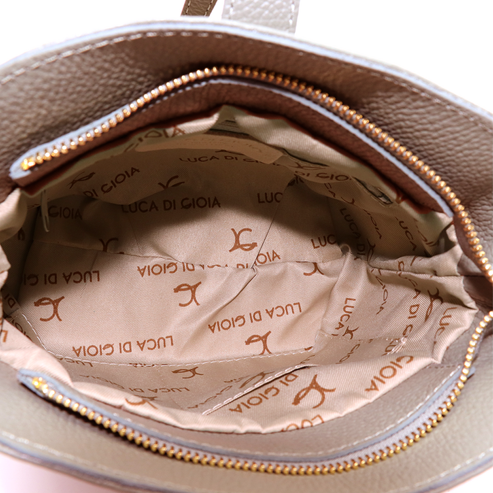 Poșetă crossbody femei Luca di Gioia nude din piele 144POSP1079NU