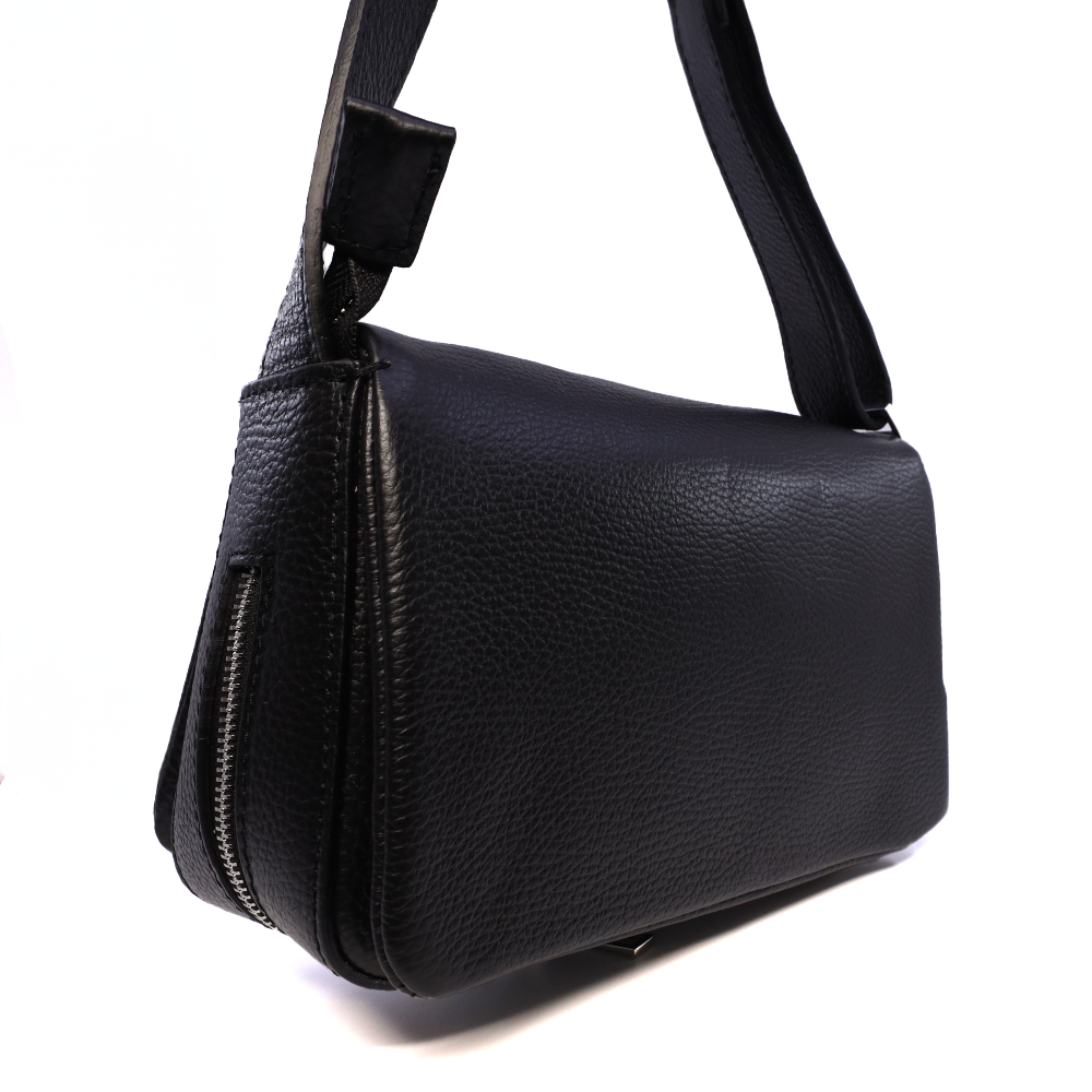 Poșetă crossbody Luca di Gioia neagră din piele 245POSP24083N - 1 | YEO
