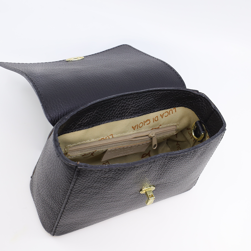 Poșetă micro tote femei Luca di Gioia neagră din piele 144posp3125n