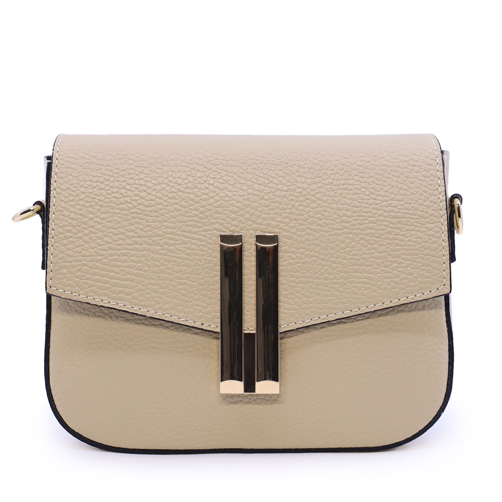Poșetă crossbody femei Luca di Gioia bej din piele 144POSP3613BE