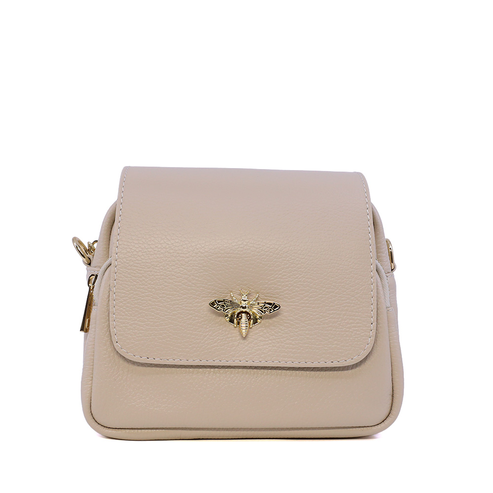 Poseta crossbody femei Luca di Gioia bej din piele 245POSP26126BE