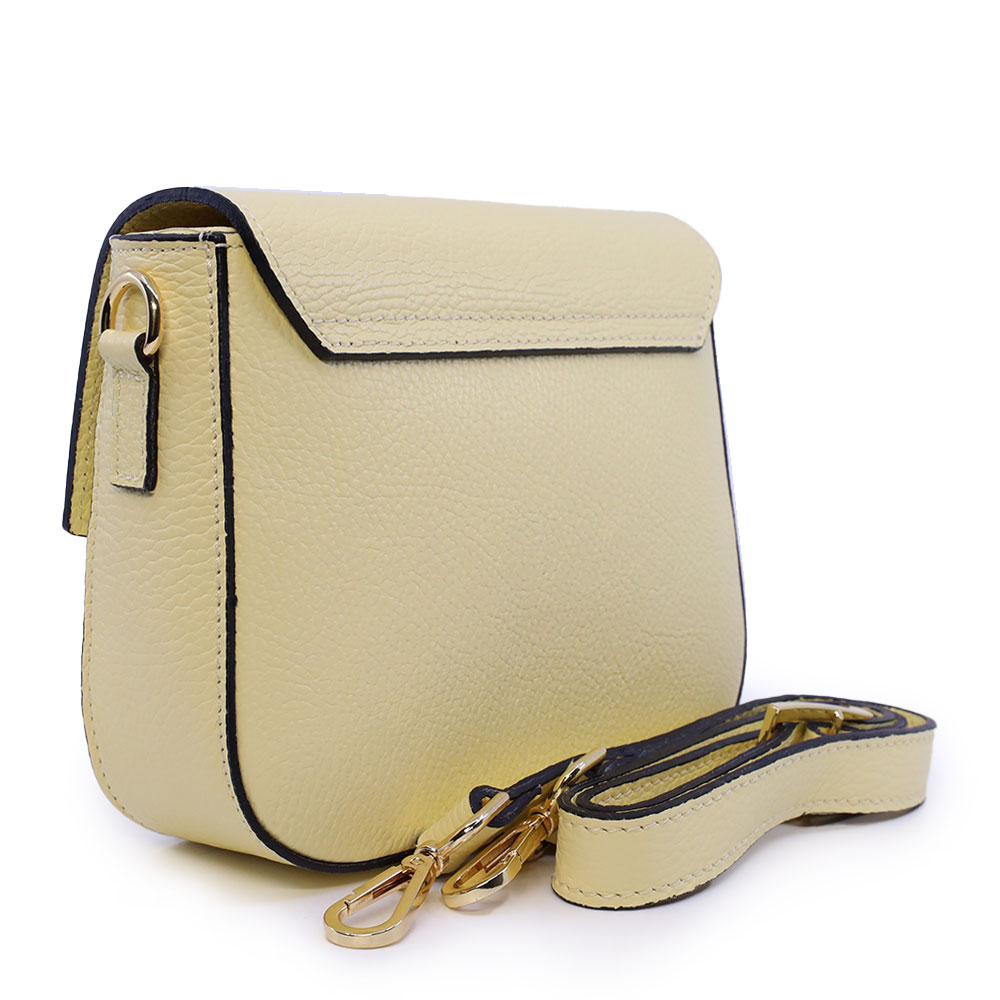 Poșetă crossbody femei Luca di Gioia galbenă din piele 144POSP3613G - imagine 2