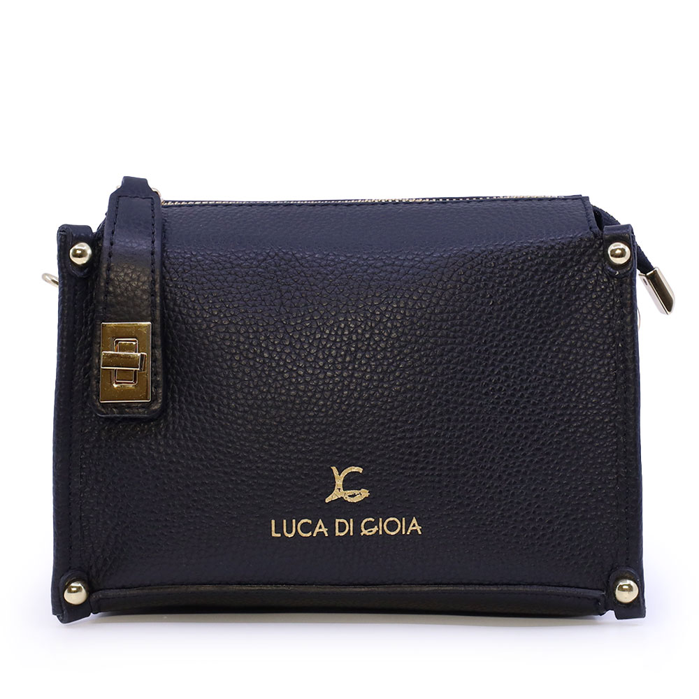 Poșetă crossbody femei Luca di Gioia neagră din piele 144posp3706n