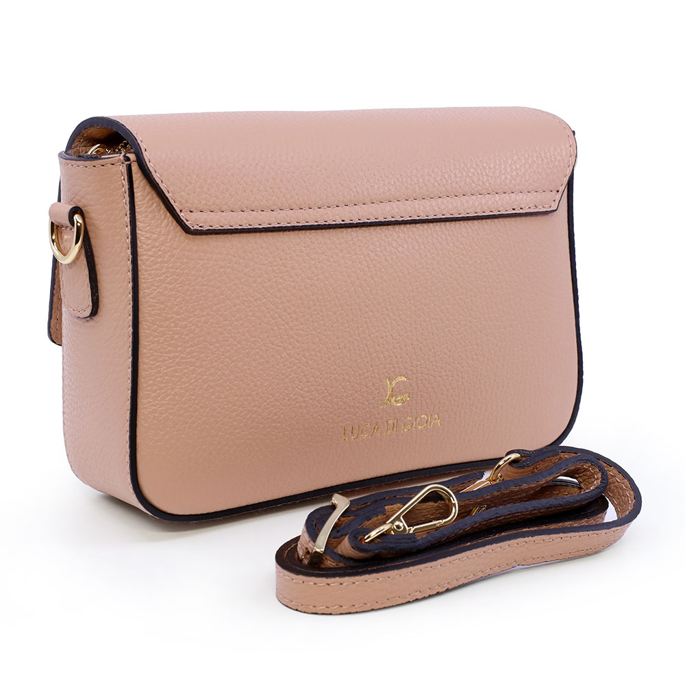 Poșetă crossbody femei Luca di Gioia nude din piele 144POSP3700NU - imagine 2