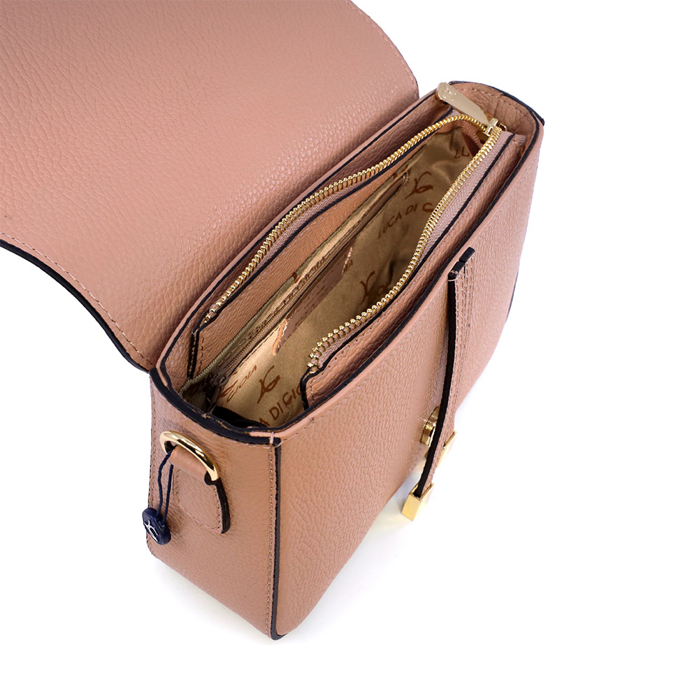 Poșetă crossbody femei Luca di Gioia nude din piele 144POSP3700NU