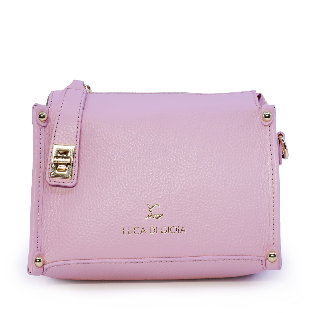 Poșetă crossbody femei Luca di Gioia roz din piele 144posp3706ro