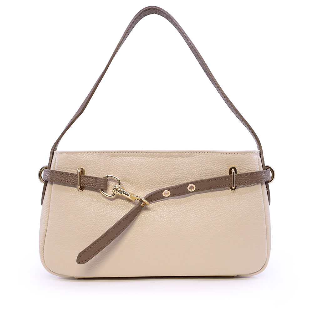 Poșetă hobo femei Luca di Gioia bej din piele 245POSP95210BETA