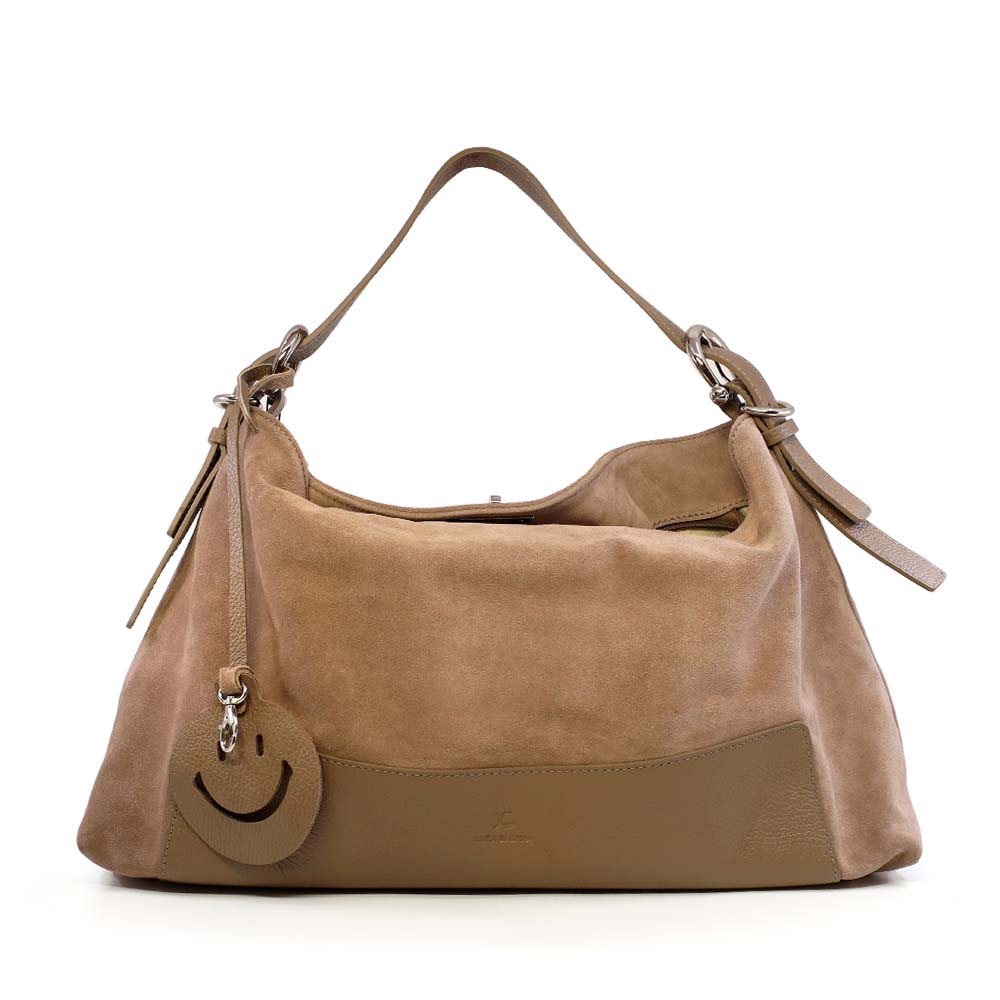 Poșetă Luca di Gioia taupe din piele întoarsă 245POSP25905VTA