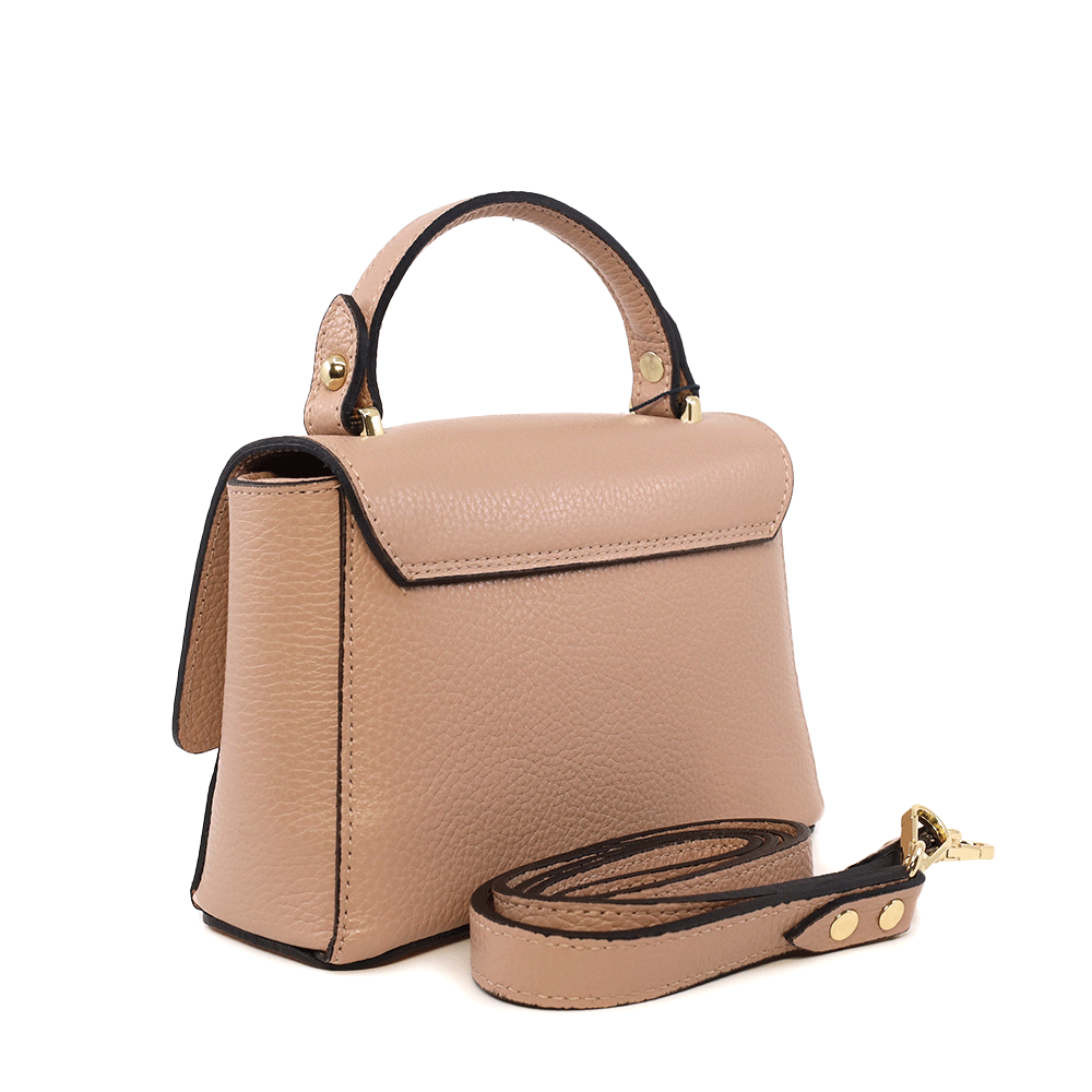 Poșetă micro tote femei Luca di Gioia nude din piele 144POSP3125NU