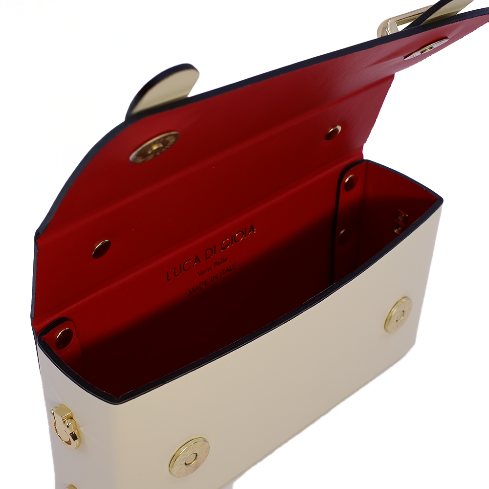 Poșetă mini crossbody femei Luca di Gioia bej din piele 144POSP3578BE