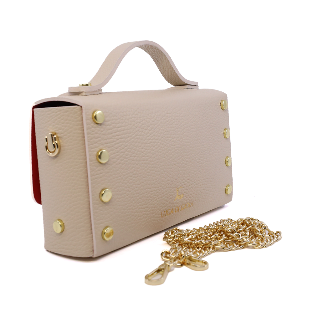 Poșetă mini crossbody femei Luca di Gioia bej din piele 144POSP3644BE - imagine 2