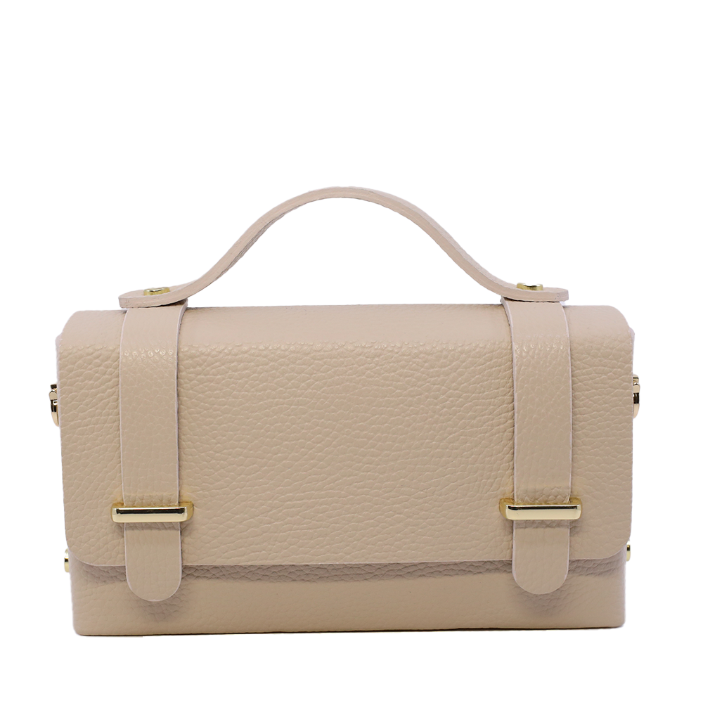 Poseta mini crossbody femei Luca di Gioia bej din piele 144POSP3644BE