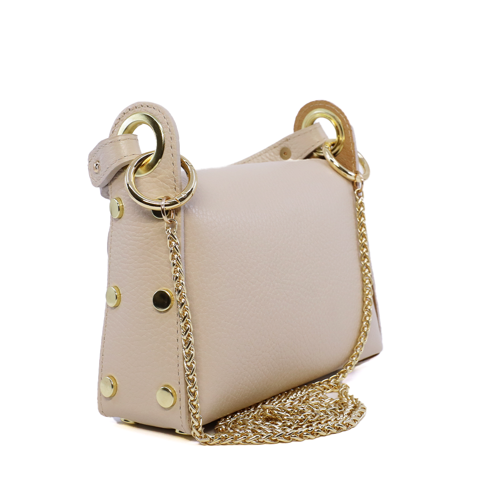 Poșetă mini crossbody femei Luca di Gioia bej din piele 144POSP3683BE - imagine 2