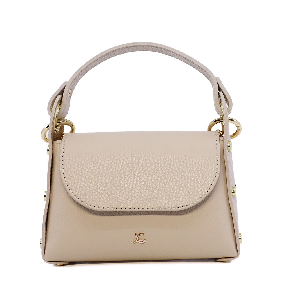 Poșetă mini crossbody femei Luca di Gioia bej din piele 144POSP3683BE