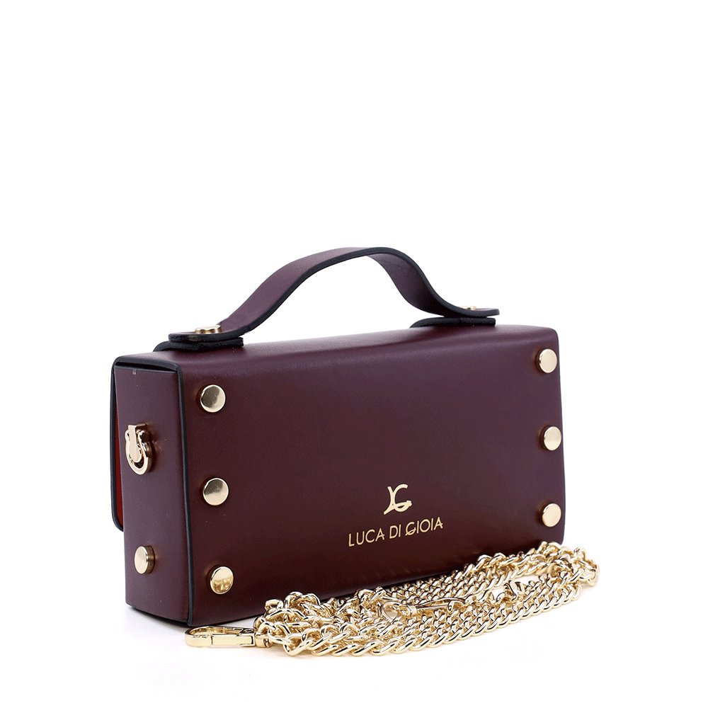 Poșetă mini crossbody femei Luca di Gioia bordo din piele 144POSP3578BO