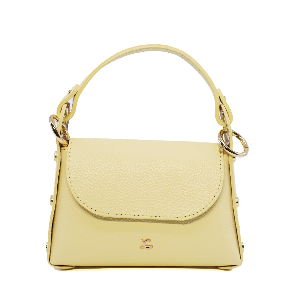 Poșetă mini crossbody femei Luca di Gioia galbenă din piele 144POSP3683G