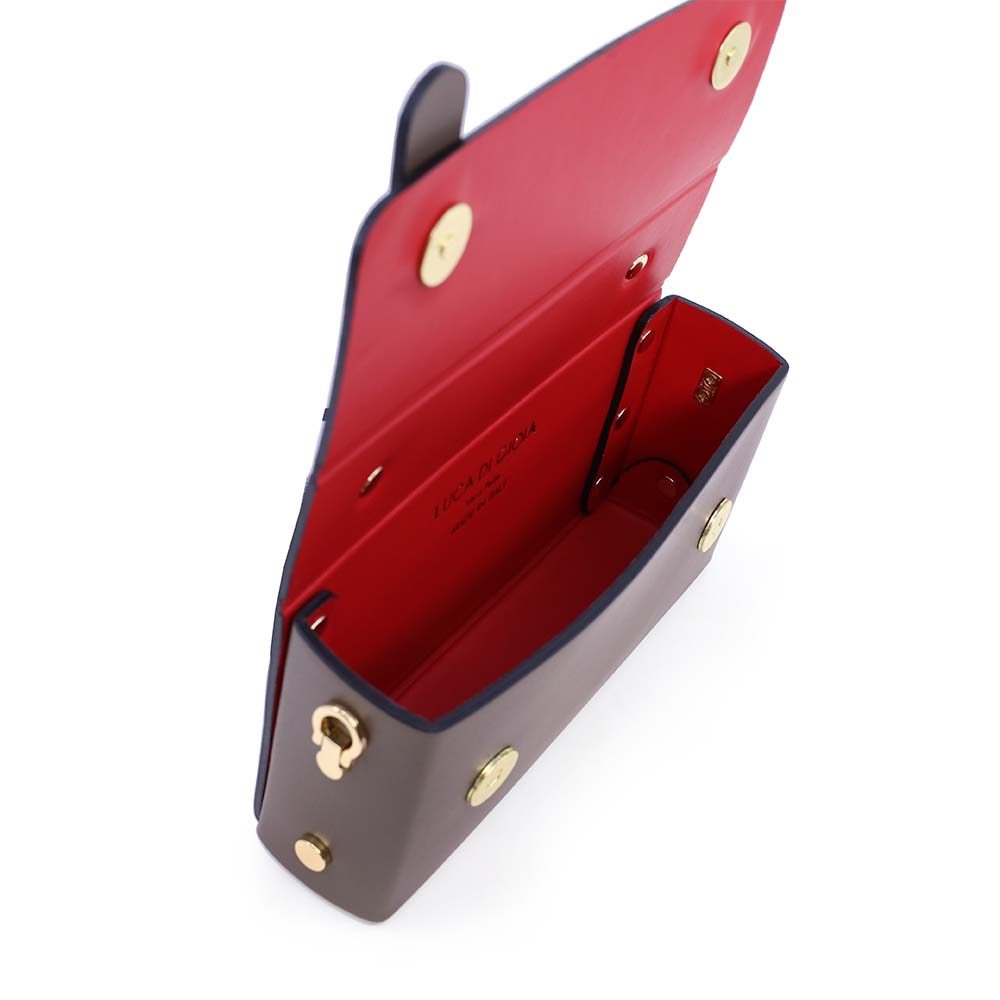 Poșetă mini crossbody femei Luca di Gioia maro din piele 144POSP3578M