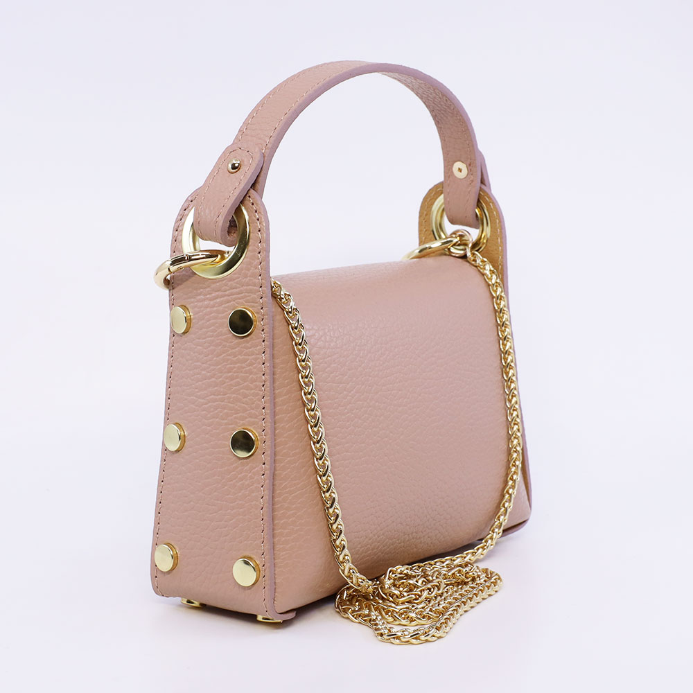 Poșetă mini crossbody femei Luca di Gioia nude din piele 144POSP3683NU - imagine 2