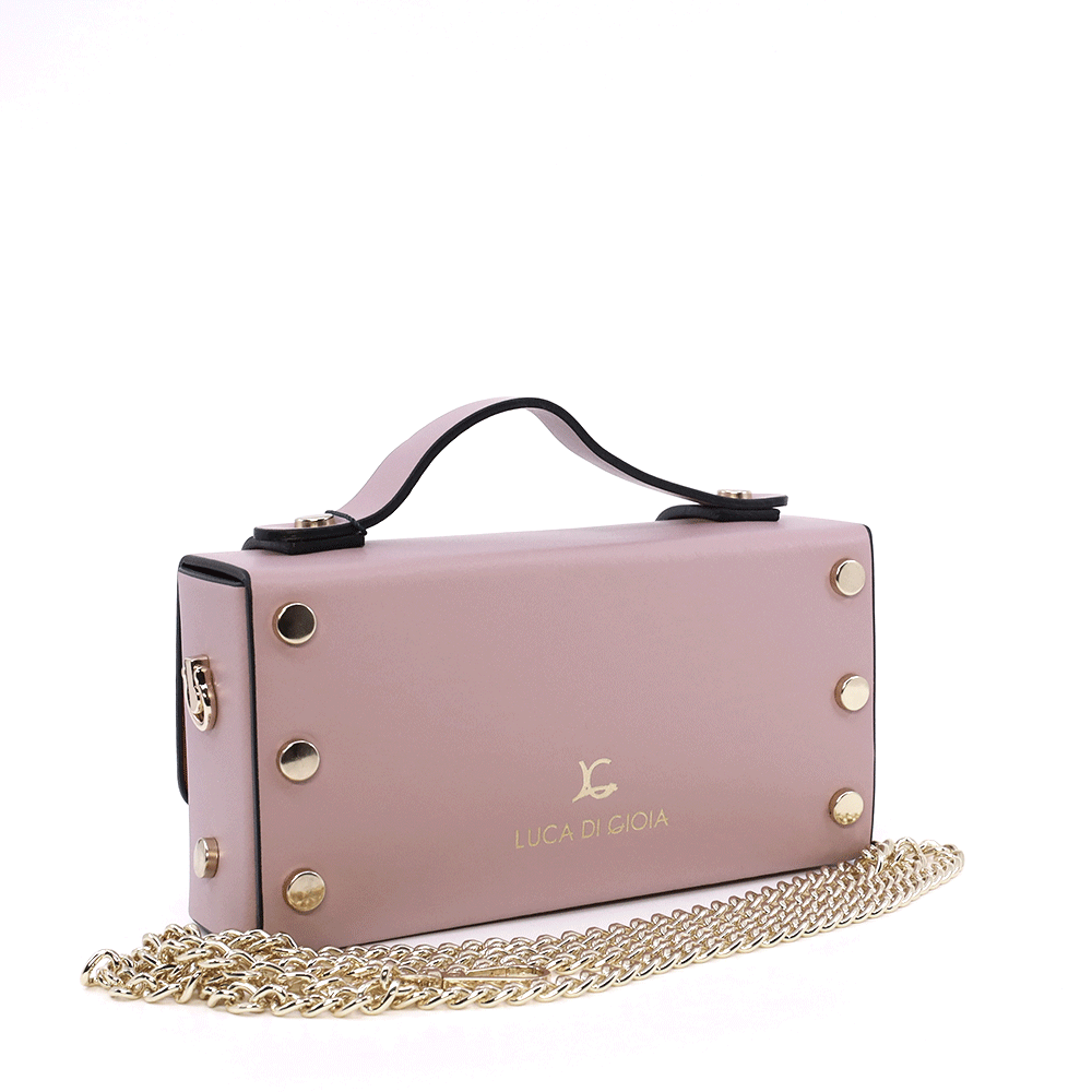 Poșetă mini crossbody femei Luca di Gioia roz din piele 144POSP3578RO