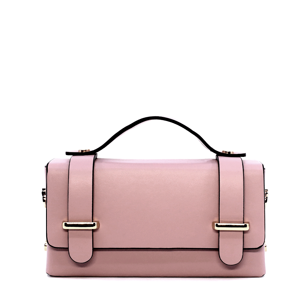 Poseta mini crossbody femei Luca di Gioia roz din piele 144POSP3578RO