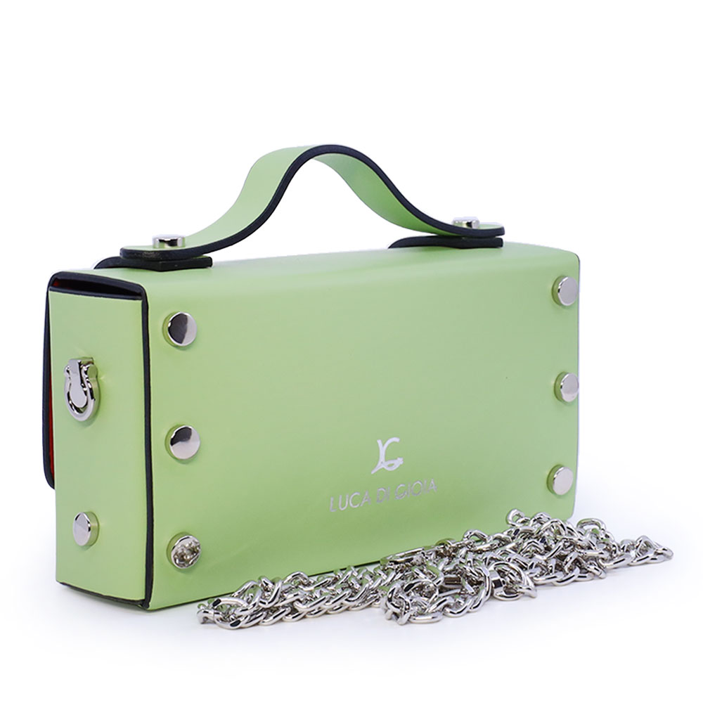 Poșetă mini crossbody femei Luca di Gioia verde din piele 144POSP3578V - imagine 2