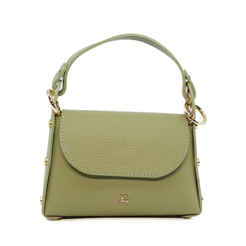 Poșetă mini crossbody femei Luca di Gioia verde din piele 144POSP3683V