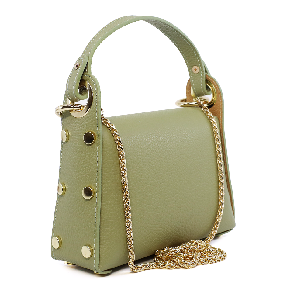 Poșetă mini crossbody femei Luca di Gioia verde din piele 144POSP3683V - imagine 2