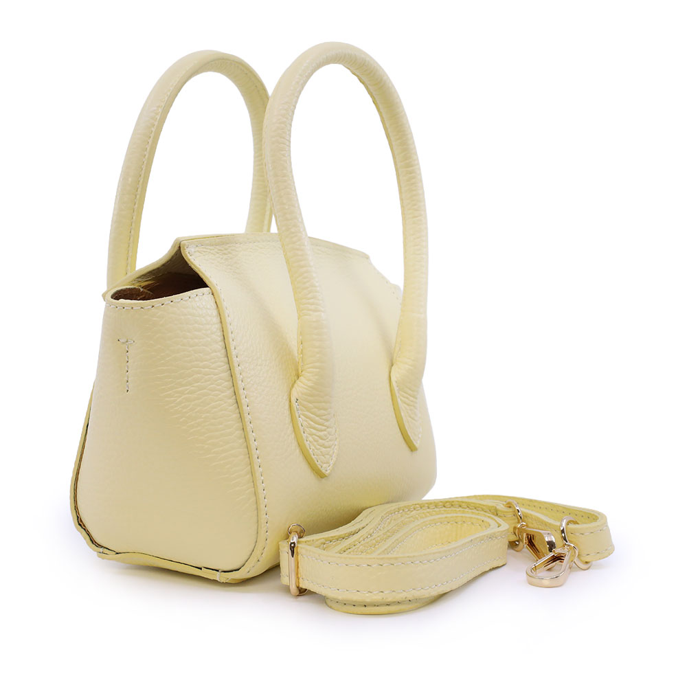 Poșetă mini tote femei Luca di Gioia galbenă din piele 144posp3705g - imagine 2