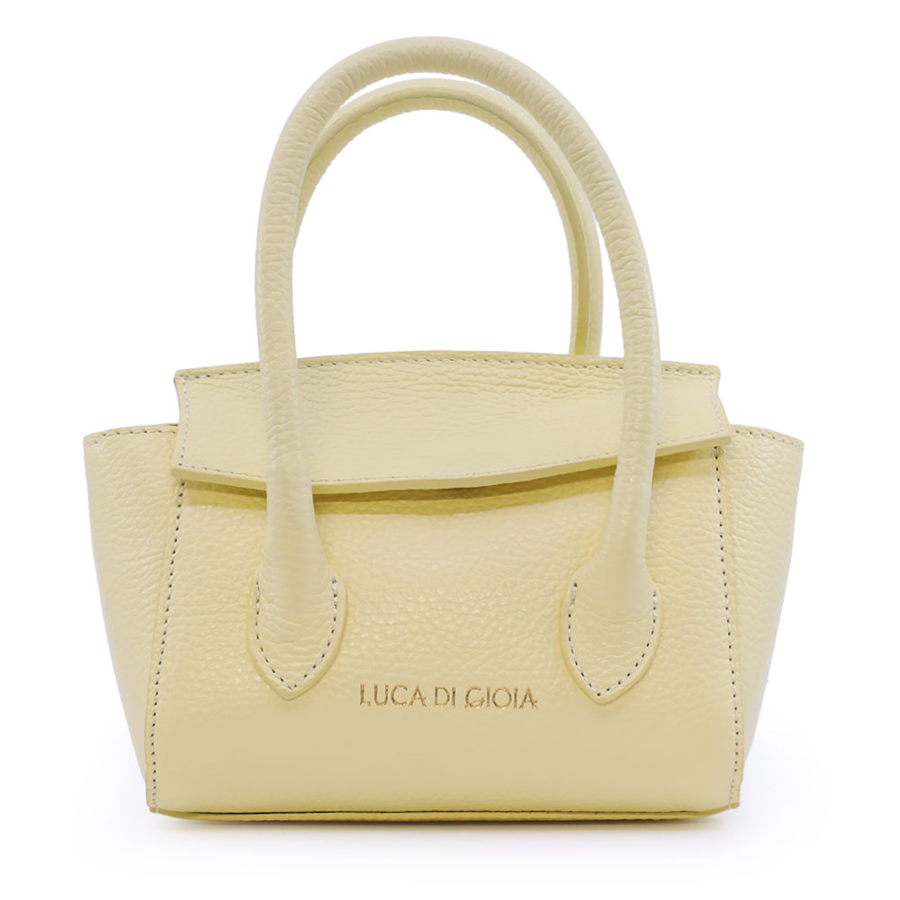Poșetă mini tote femei Luca di Gioia galbenă din piele 144posp3705g