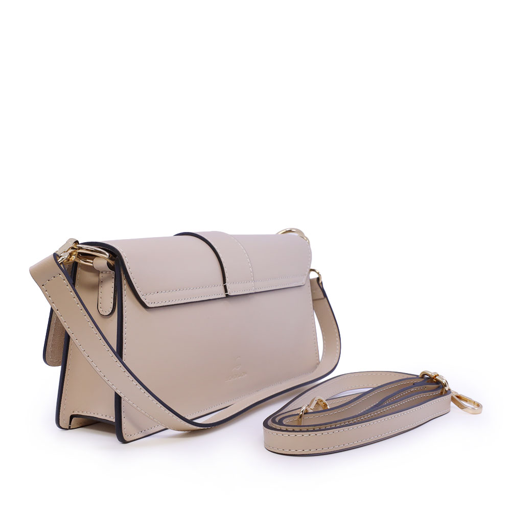 Poșetă satchel femei Luca di Gioia bej din piele 245POSP26113BE — imaginea 2