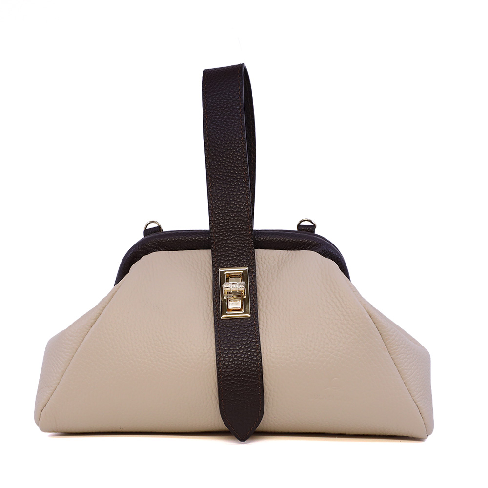 Poseta tip clutch femei Luca di Gioia bej din piele 245POSP26111BETDM
