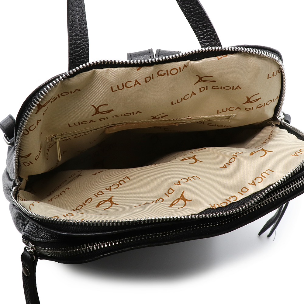 RUCSAC LUCA DI GIOIA NEGRU DIN PIELE 144rucp2539n