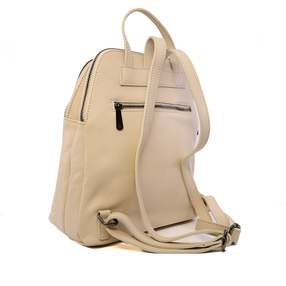 Rucsac femei Luca di Gioia bej din piele 144RUCP2539BE