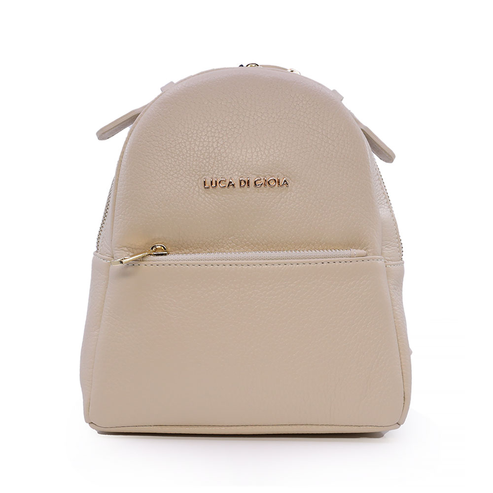 Rucsac femei Luca di Gioia bej din piele 144rucp3188bed