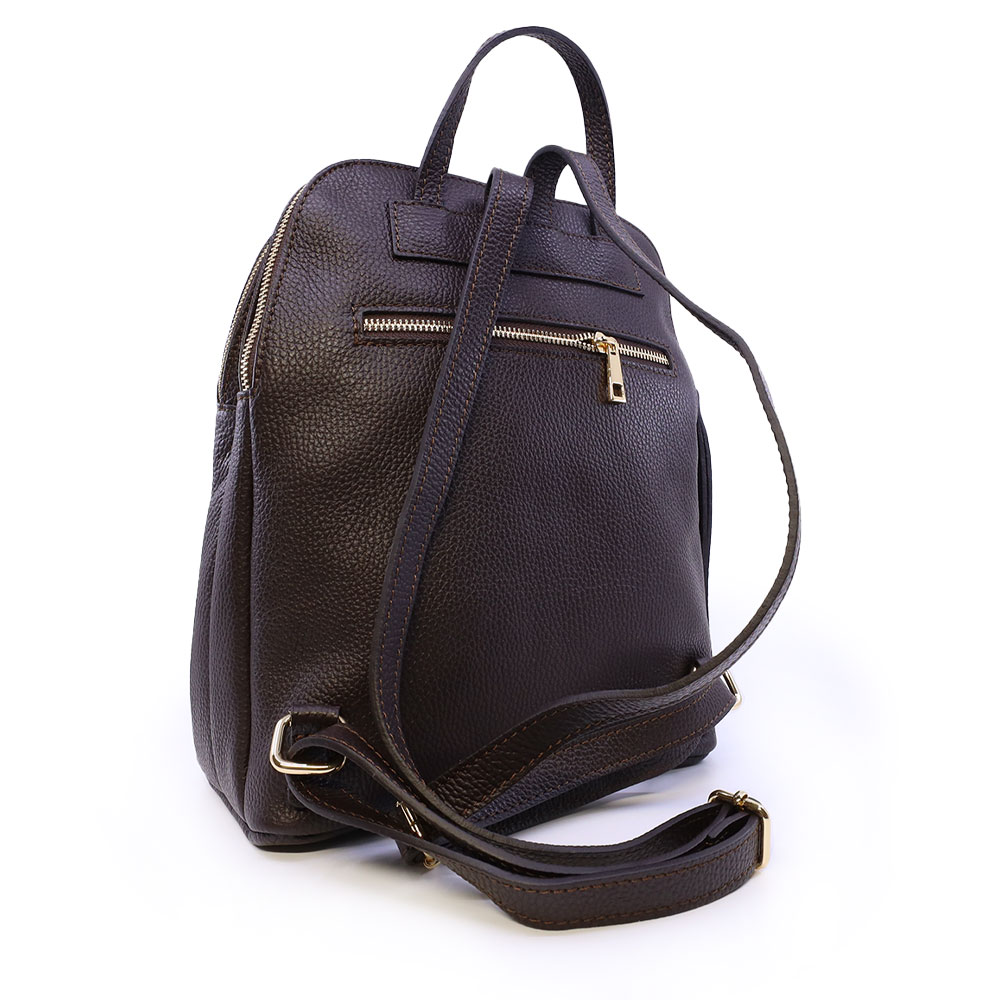 Rucsac femei Luca di Gioia maro din piele 144RUCP2539TDM - imagine 2