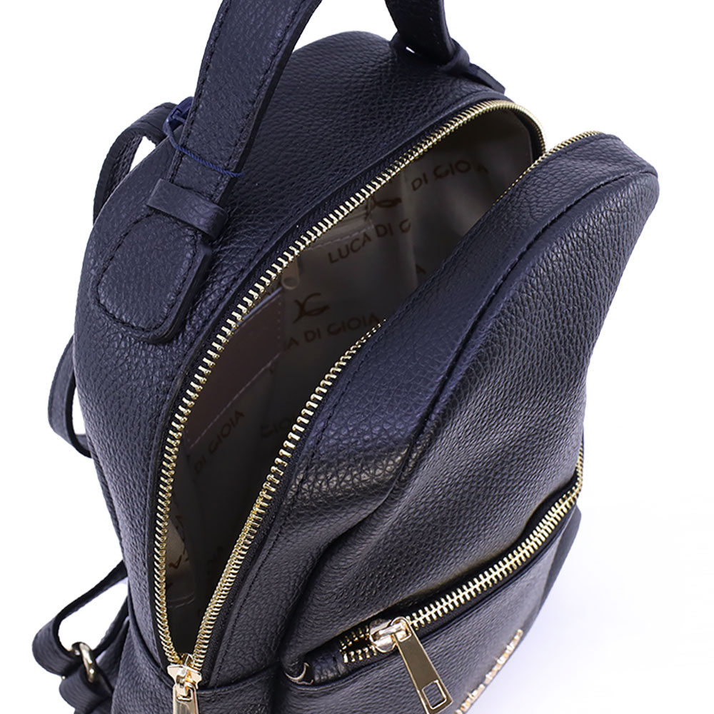 Rucsac femei Luca di Gioia negru din piele 144RUCP3188N - 1 | YEO