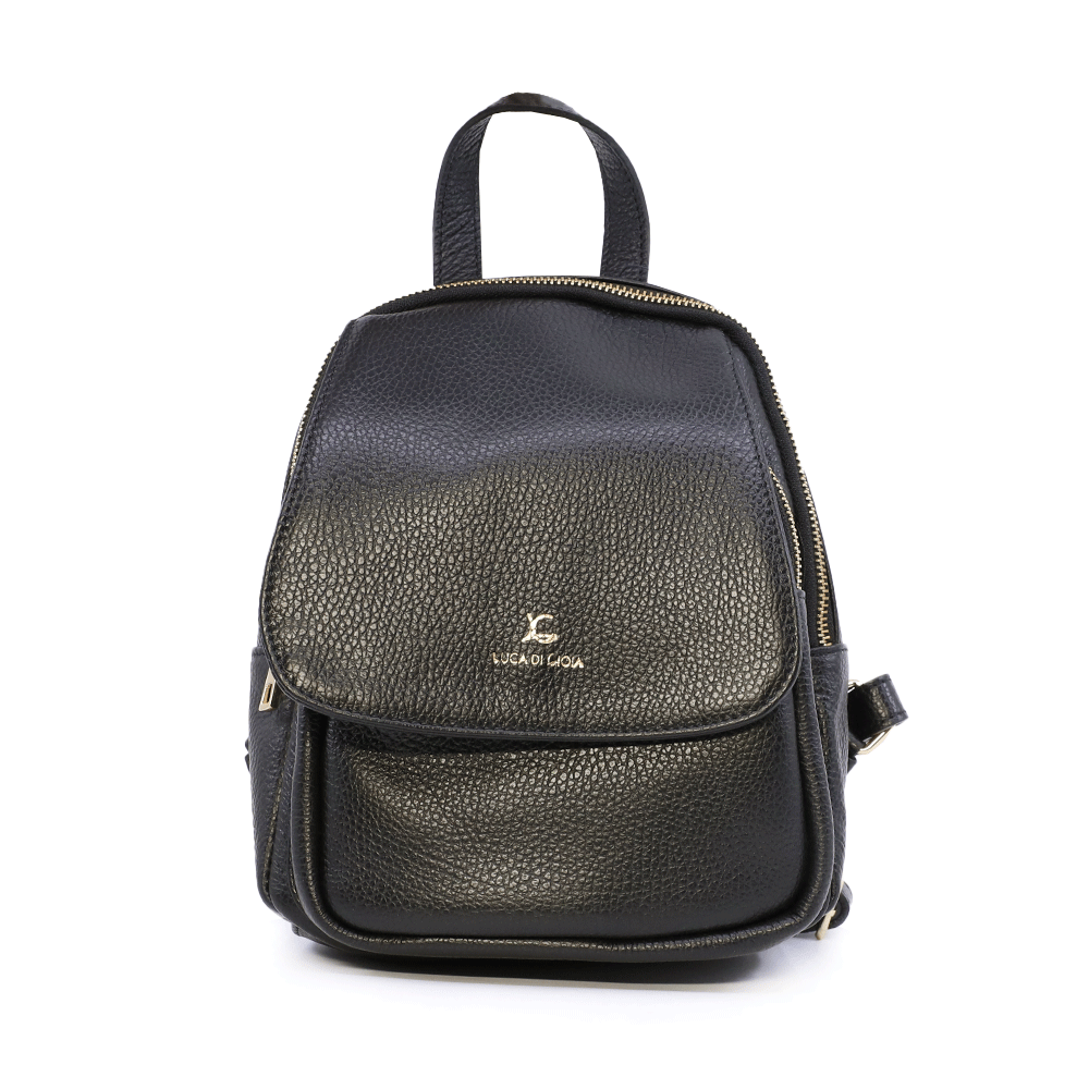 Rucsac femei Luca di Gioia negru din piele 245RUCP24132N