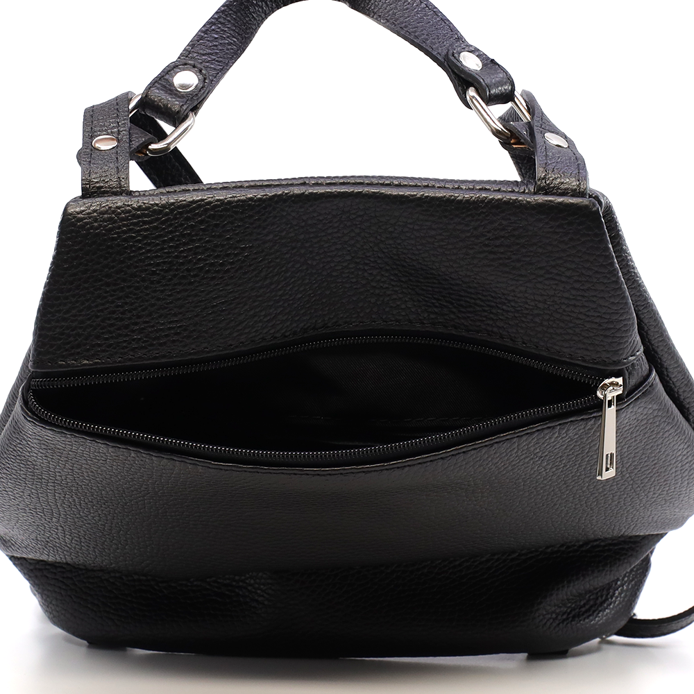 Rucsac Luca di Gioia negru din piele 245rucp22074n