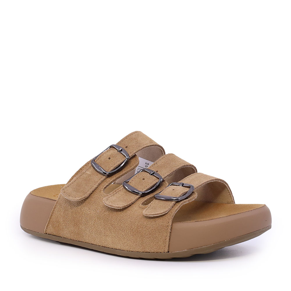 Saboți reglabili femei Luca di Gioia maro din piele întoarsă    2931DST0440VCA - imagine 2